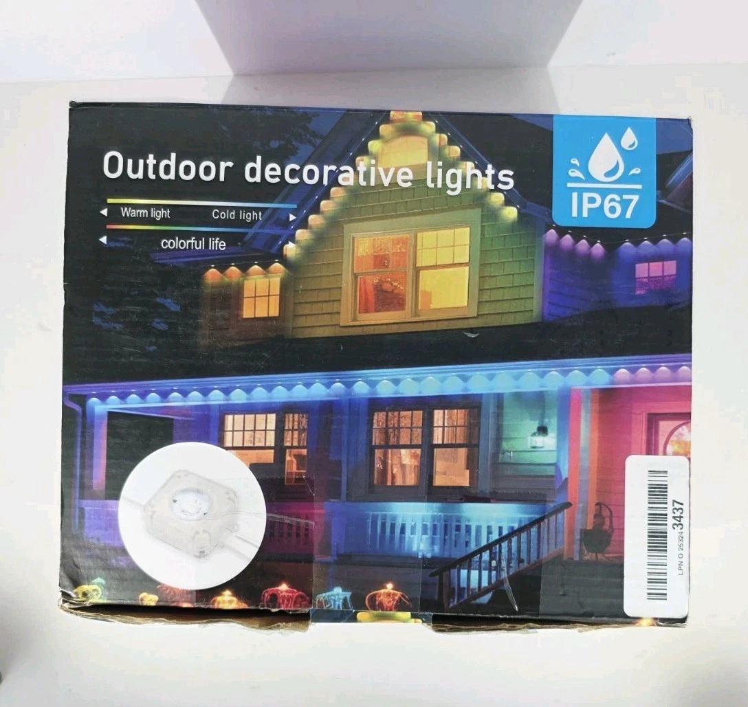 100ft Permanent Outdoor RGB Lights Waterproof Decorative LED Holiday Lighting