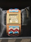 Roberto Cavalli Southwestern Beaded Leather Watch New! — photo 1
