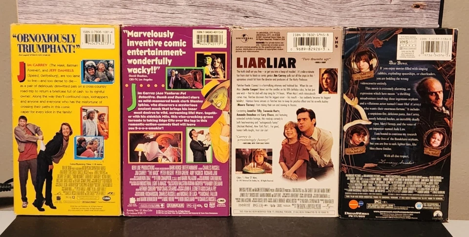 Jim Carrey VHS. Dumb And Dumber,Mask,Lair Lair, A Series Of Unfortunate Events. - Image 2 of 2