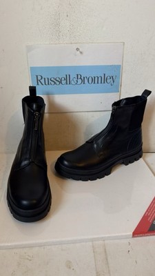 Russell & Bromley DryLeks Zip Wire Leather Boots Size UK 12 EU 46 NEW