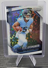 2025 Prizm White Disco Elic Ayomanor Rookie Football Card RC