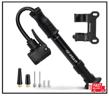 NUWAB Mini Bike Pump with Gauge 10 Inch Portable Hand Bicycle Pump 100PSI Sup...