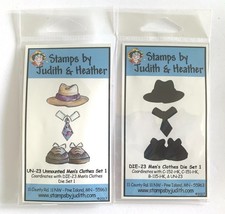 Stamps by Judith  Heather MEN'S CLOTHES SET 1 Stamps  Dies Hat Tie Wingtips