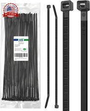 HS UV Protected Zip Ties 12 Inch 100 Pack Self Locking Strong Plastic Wire Tie