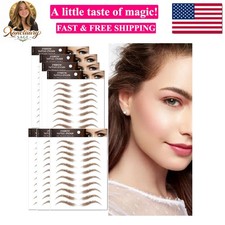 7Sheets Eyebrow Tattoo Stickers 4D Hair-like Waterproof Natural Fake Eyebrow ...