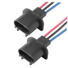2PCS 9008 H13 Car Headlight Connector Socket Adapter with Extension Wire, Male