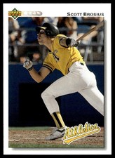 1992 Upper Deck Scott Brosius Rookie Oakland Athletics #312
