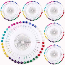 240 Pcs Decorative round Colored Faux Pearl Heads Straight Pins, for Jewelry DIY
