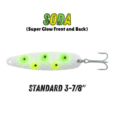 Super Glow Soda Trolling Spoon for Fishing and Targets SALMON TROUT WALLEYE