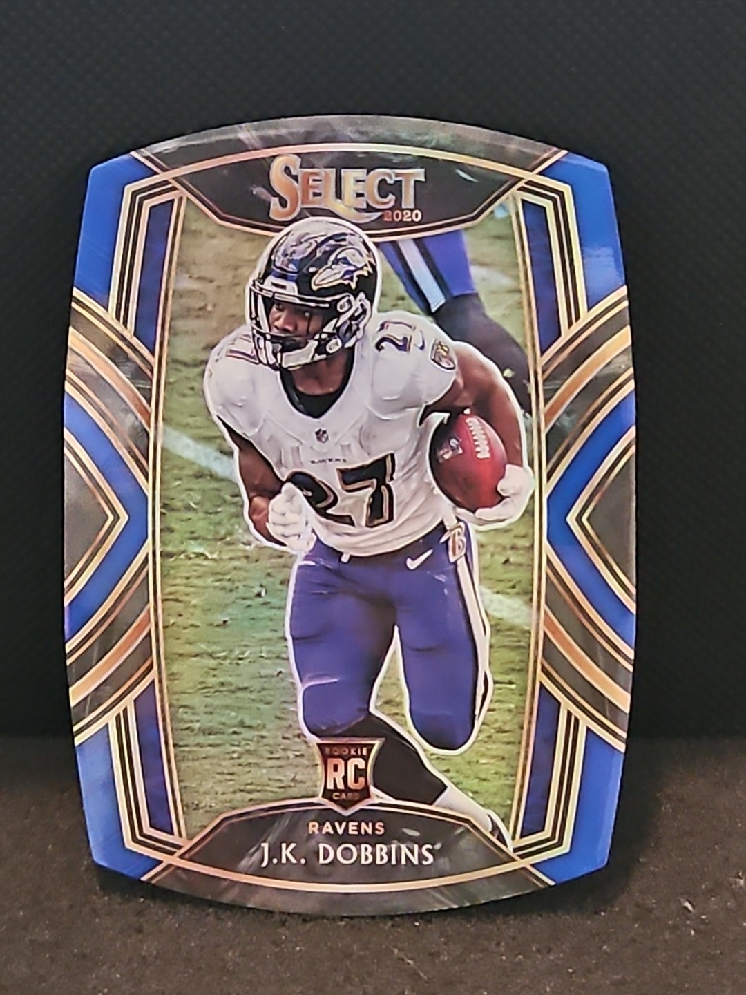 2020 Select JK Dobbins Blue Die-Cut Club Level Prizm Rookie RC #252