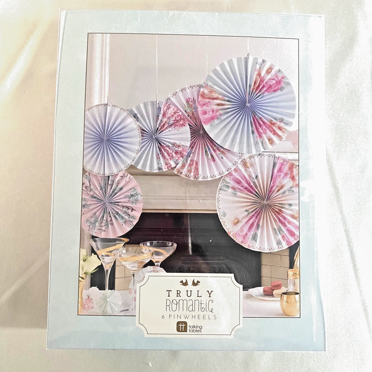 Truly Romantic pinwheel party decorations by Talking Tables