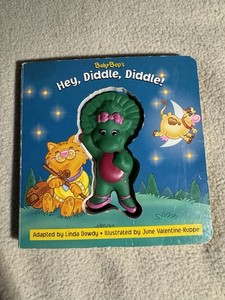 Vintage Barney Book Baby Bop 90s Nostalgia Toy Preschool Hey Diddle Diddle Read