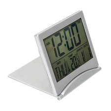 Digital LCD Travel Alarm Clock Foldable Portable Desk Clock Temperature Date