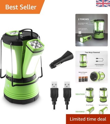 Helle & funktionelle 600 Lumen Camping Laterne mit zwei USB wiederaufladbaren Taschenlampen