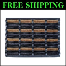 Eco-Friendly 29.5 x 17.5 Inch Mud Scrubber Mat with Non-Slip Rubber Base