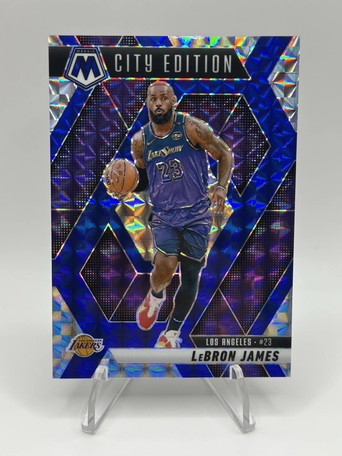 2024-25 Panini Mosaic City Edition LeBron James #286 Choice Blue Mosaic /45