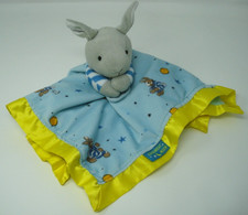 Kids Preferred Goodnight Moon Lovey Security Blanket Plush Bunny Yellow Trim NEW