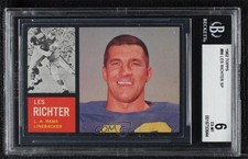 1962 Topps Les Richter #86 BGS 6 HOF 0q3