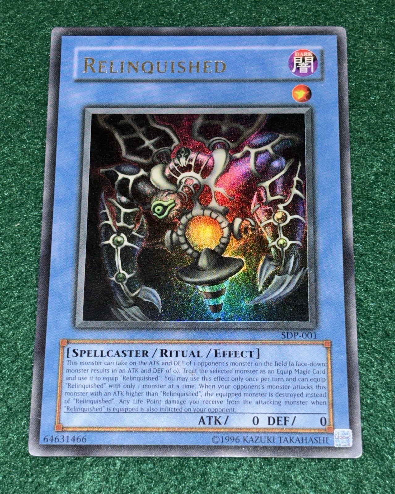 YuGiOh Relinquished SDP-001 Ultra Rare Holo Unlimited LP Condition