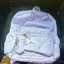 LoveShackFancy x yoobi Lavender Floral Backpack Bow Zipper Pull