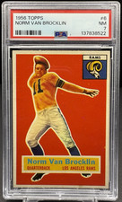 1956 Topps Football Norm Van Brocklin PSA 7 NM Los Angeles Rams Card #6     cc88