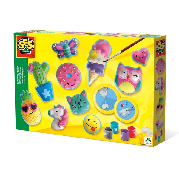 Ses Creative 01133 Gips GießEn Bastelset FröHliche Figuren, Kinder B (Us Import)-image