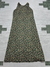 Prada Dress Womens Medium Green Yellow Floral Midi