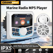 GRANDnavi Marine Stereo IPX5 Waterproof Bluetooth FM AM RDS Radio For Boat RV