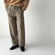 Men's Vintage 1970s European Slim Wool Slacks Pants