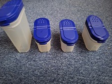 Tupperware 3 x  Gewürzzwerge blau 1 x Gewürzriese