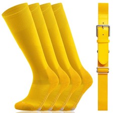 Youth Baseball/Softball Belt Socks Combo Set 2 Pairs of Socks 1 Belt G...