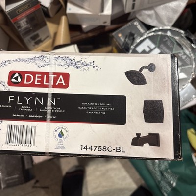 Delta Flyn 144768c-bl Tub Showe Single Handle Matte Black Finish