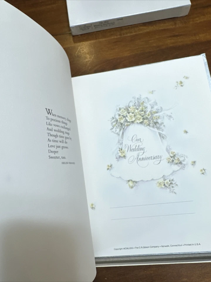 "Libro de aniversario de boda CR Gibson invitados regalos imágenes 25 plata 9x11,25""" Foto 3 de 4