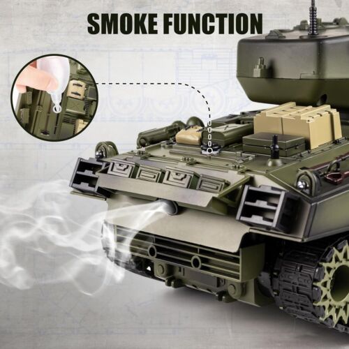 1/18 RC Tank M4A3 Sherman Remote Control Model Army Toy Military Tank Shoots BBS - Picture 2 of 7