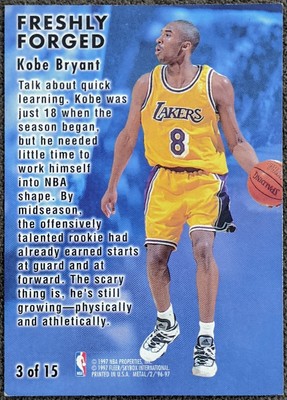 1996 Kobe Bryant Rookie Metal Freshly Forged 3 Near Mint Insert | eBay