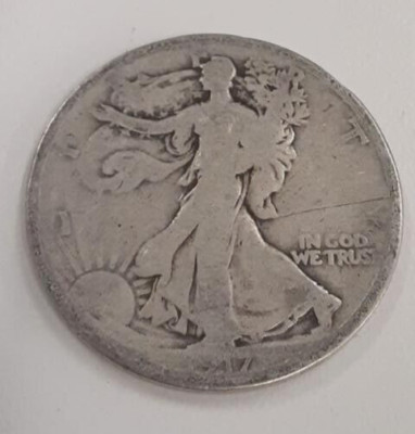 1917-S Reverse San Francisco US 50C Walking Liberty Half Dollar (#32-508)