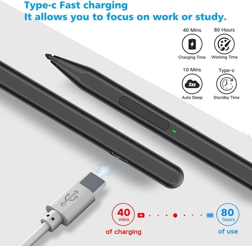 Stylus Pen For Micrsoft Surface Pro 11 10 9 8 7 6 5 4 Laptop Studio Book Go Duo - Picture 5 of 10