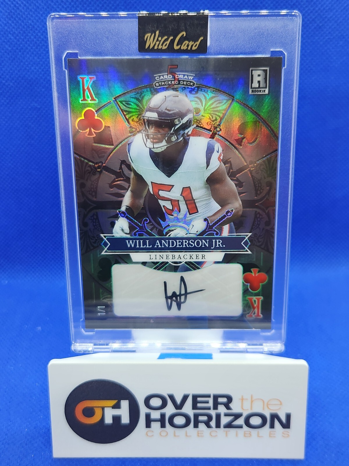 2023 Wild Card 5 Card Draw Stacked Deck Black 1/1 Will Anderson Jr Rookie Auto