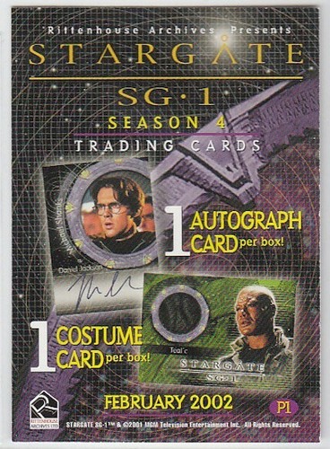 Stargate SG-1 - Promo Card Selection - Season Premiere 1-3 4 5 6 7 8 9 10 Heroes - Picture 8 of 48