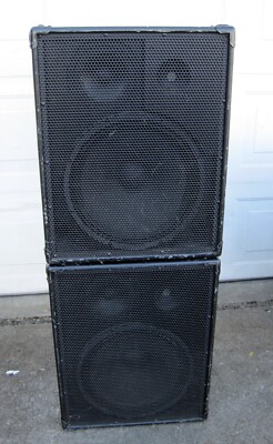 Pair of Eastern Acoustic Works EAW FR-153Hi 153 High Definition 3-Way  Speakers