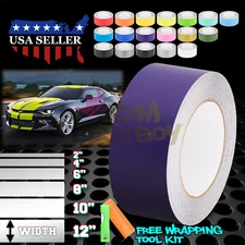 Matte Color Racing Stripes Vinyl Wrap Sticker For Chevy Camaro Stripe 25FT /50FT