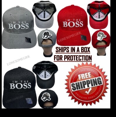 I'm The BOSS Embroidered Adjustable w/Vented Holes Baseball Hat Cap SHIPS IN BOX