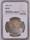 1885 O Morgan Silver Dollar - NGC MS63 - Beautiful Toner