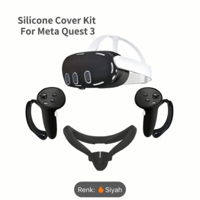 4 adet/1 Set Meta Quest 3 VR Aksesuarları için Silikon Kapak Kiti, Anti-düşme ve
