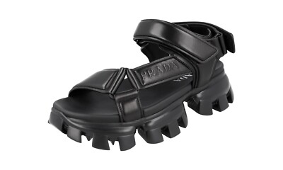 PRADA Cloudbust Thunder Monolith Sandals - 2X3077 - Black NEW - US