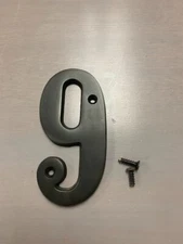 Emtek 2826 4" Solid Brass Address Number Nine Bronze