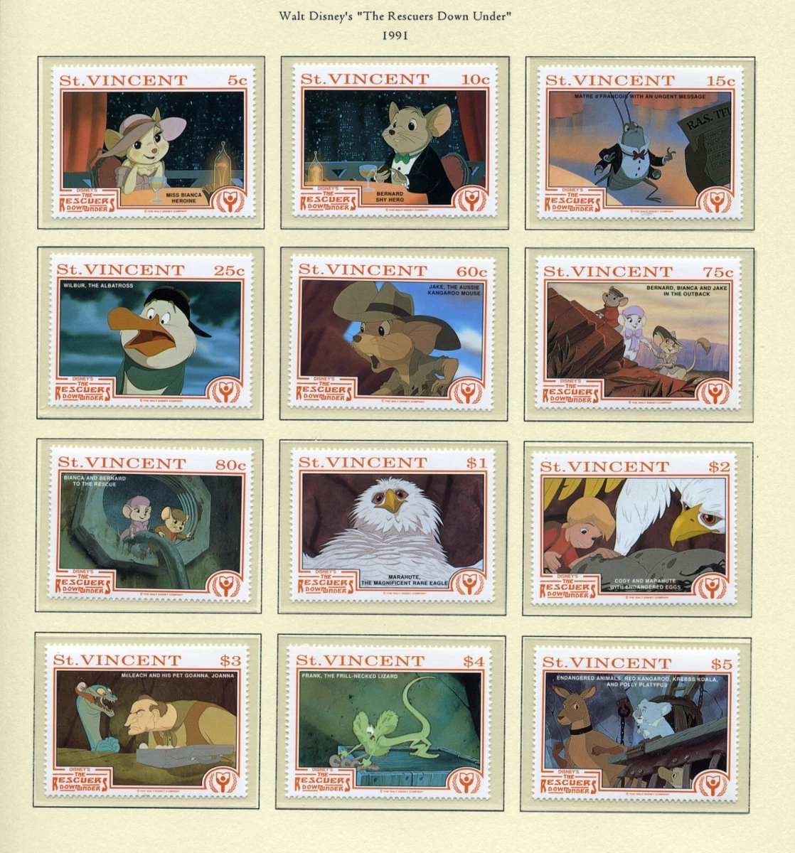 ディズニースタンプギャラリー セントビンセント・グレナディ―ン発行 レア ディズニースタンプギャラリー セントビンセント・グレナディ―ン発行 レア