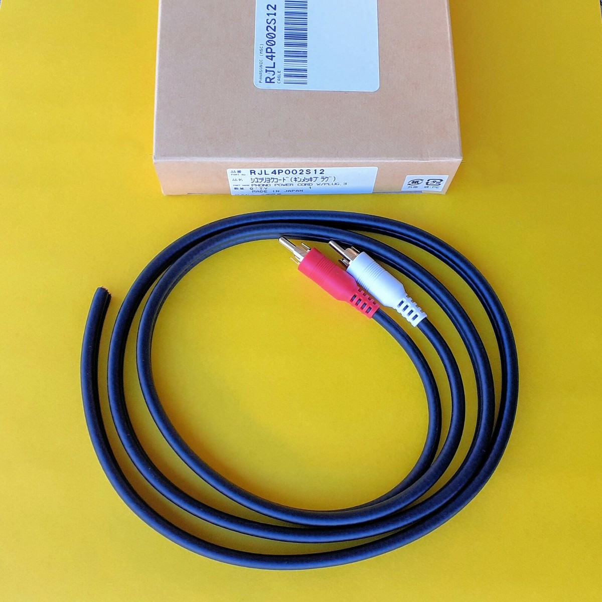 Technics RCA PHONO CORD RJL4P002S12 SL1200 High-Fidelity Gold
