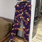 LulaRoe Tall And Curvy Purple Gold red Pink Leggings — photo 10