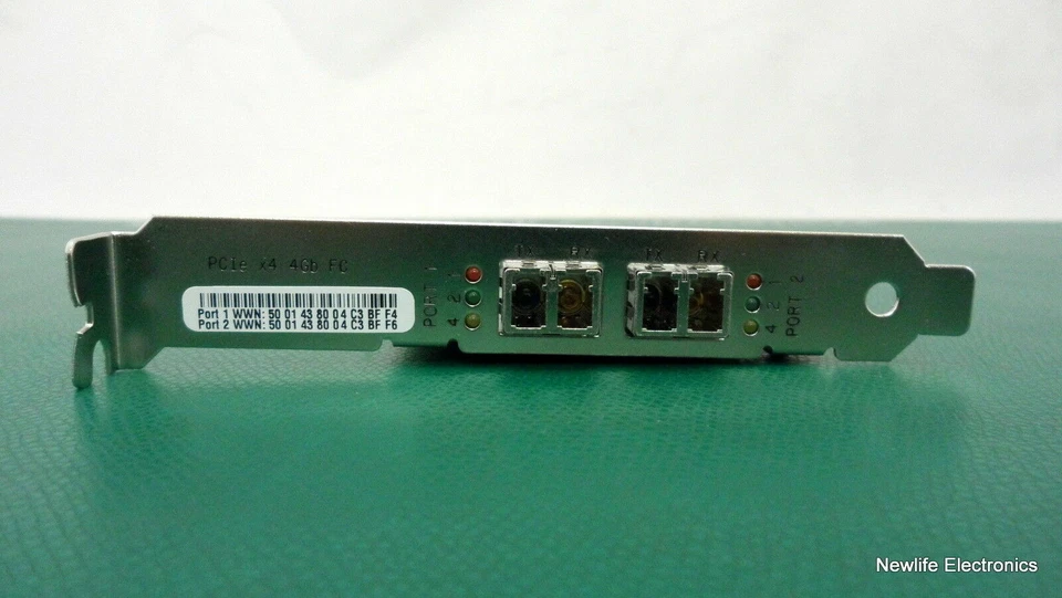 HP 407621-001 Qlogic PCIe x4 2-port 4Gb Optical LC Host Bus Adapter AE312-60001 - Image 3 of 4